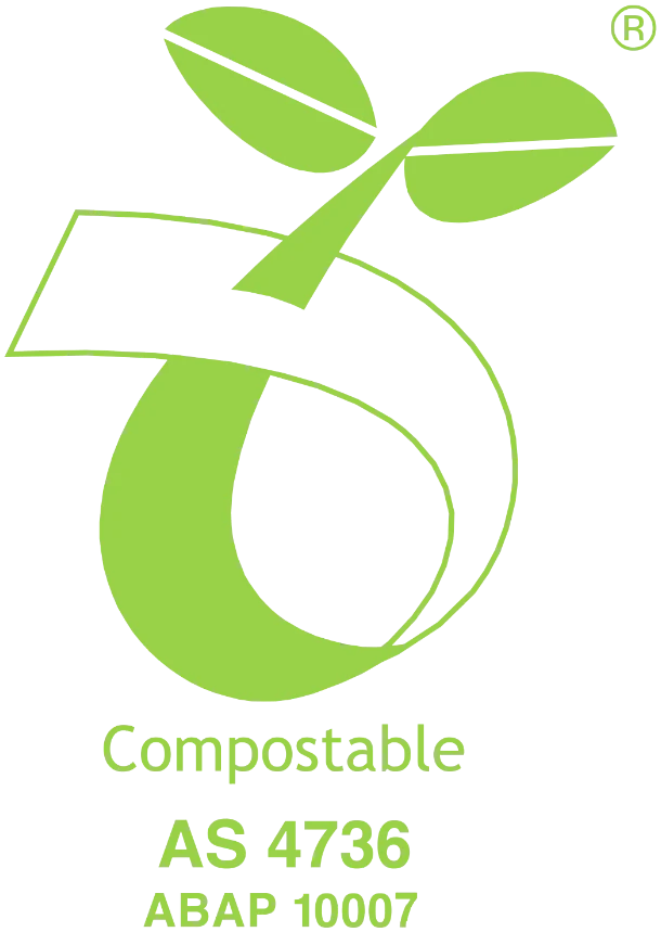 AS 4736 commercially compostable, ABA licence ABAP 10007