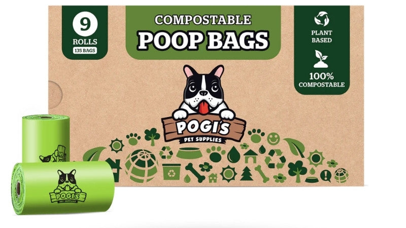 ChatGPT said:  Compostable dog poop bags from Pogi’s Pet Supplies.