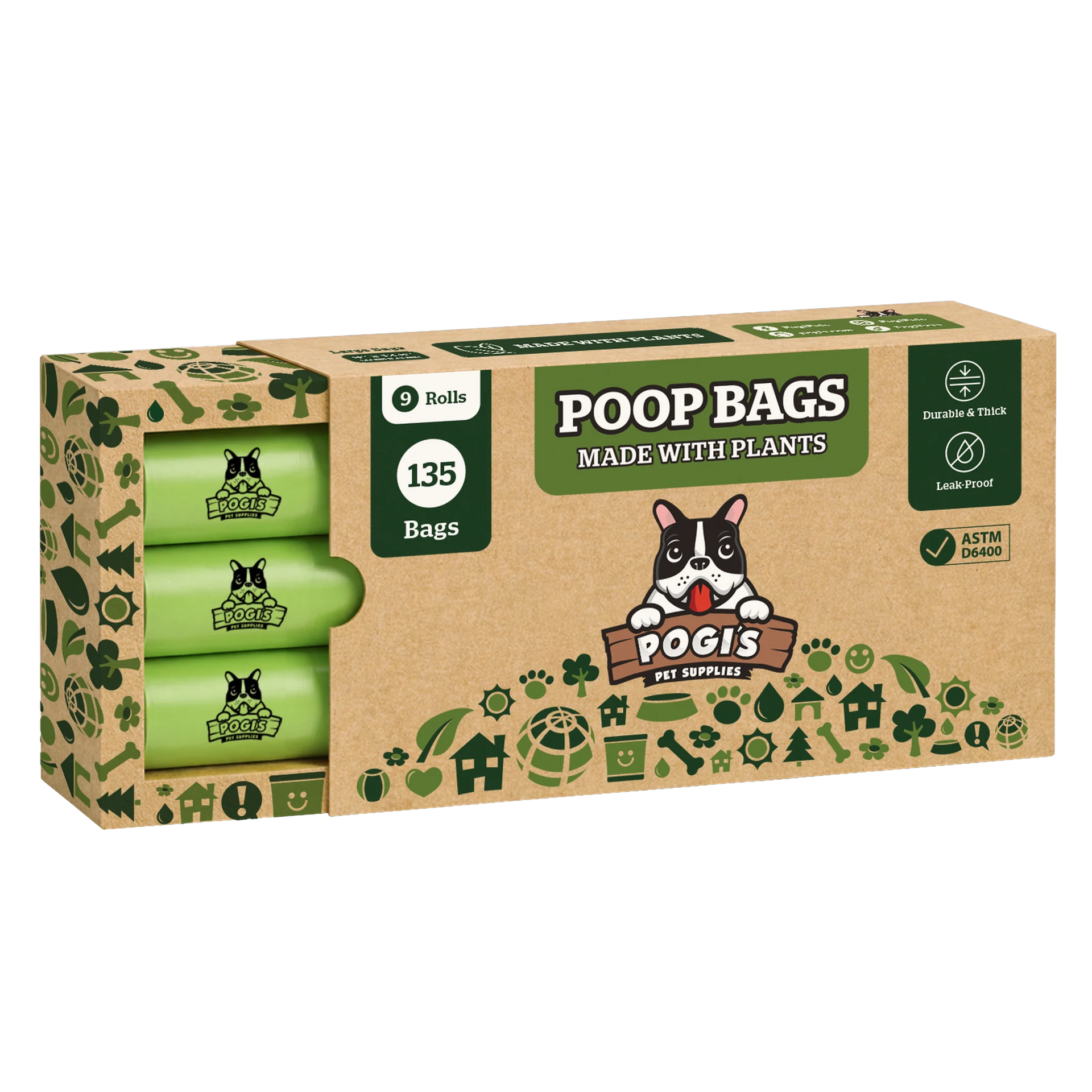 Compostable Dog Poop Bags: Certified & Leak-Proof - Pogi's Pet