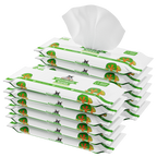 Pogi's Dog Wipes, extra-large bamboo-fiber grooming wipes, green tea scent, 12 travel