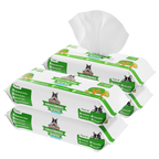 Pogi's Dog Wipes, extra-large bamboo-fiber grooming wipes, fragrance-free, 4 tubs