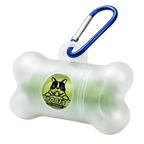 Pogi's leash-clip poop bag dispenser with metal carabiner and one roll