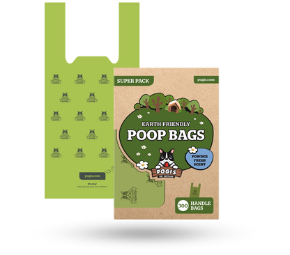 Pogi's Earth-Friendly Pet Poop Bags with Easy-Tie Handles