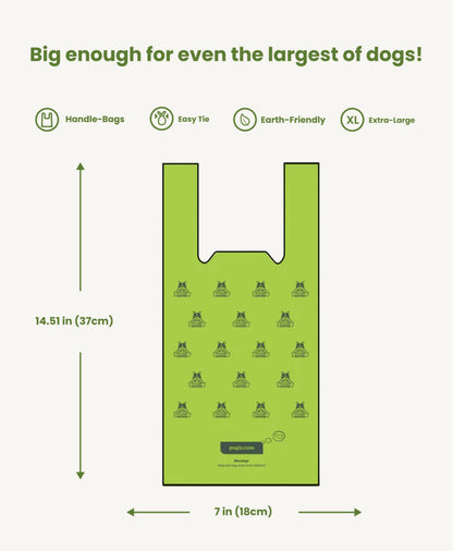 Pogi's Earth-Friendly Pet Poop Bags with Easy-Tie Handles