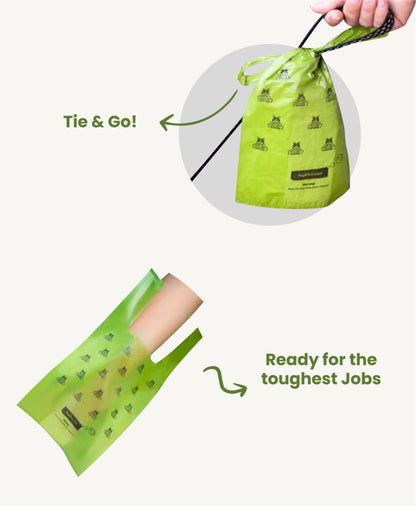 Pogi's Earth-Friendly Pet Poop Bags with Easy-Tie Handles