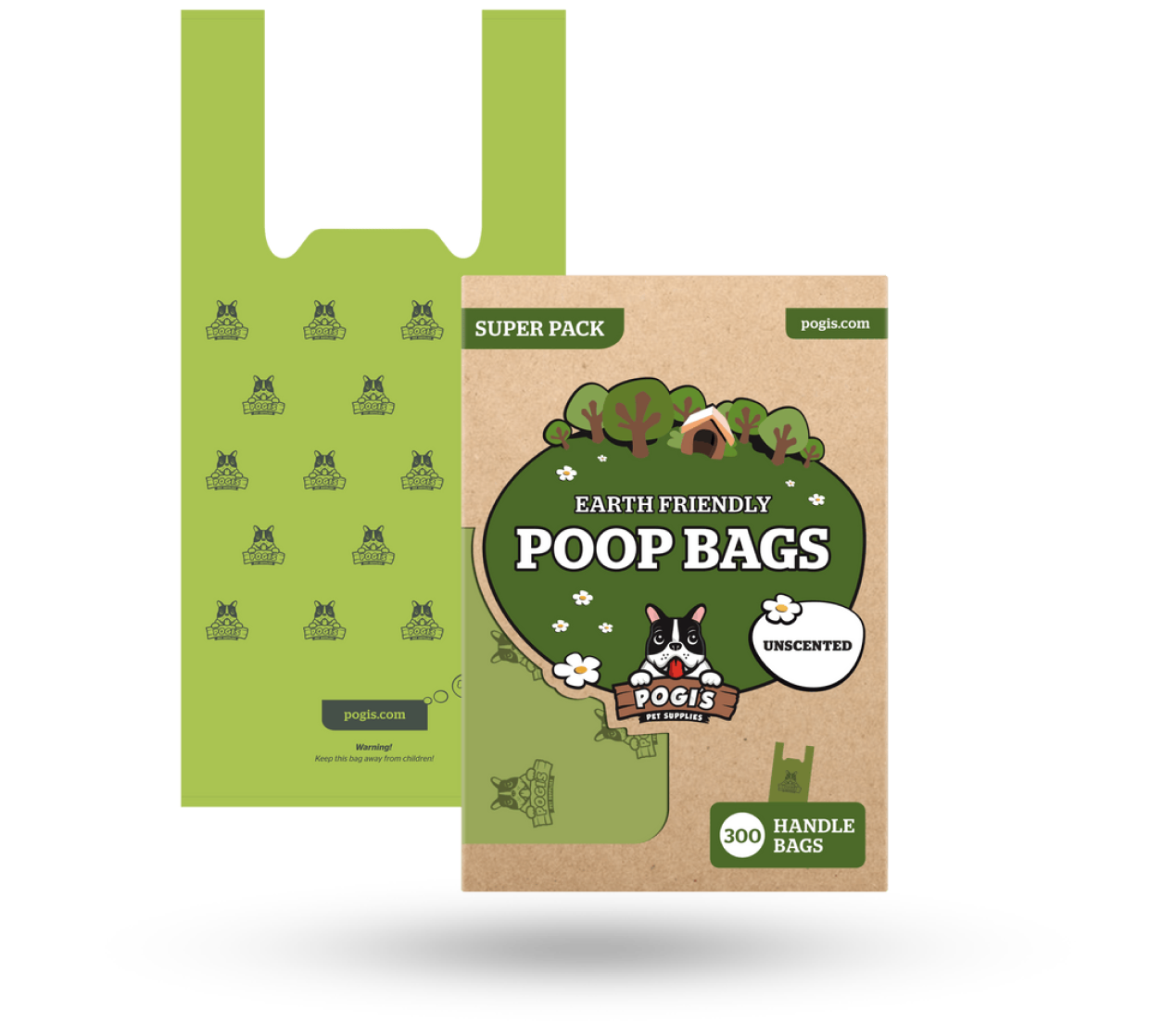 Buy Earth Friendly Poop Bags with Easy Tie Handles Pogi s Pogi s Pet Supplies