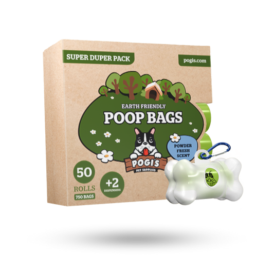 Pogi’s Earth-Friendly Dog Poop Bags Pack +2 Dispensers