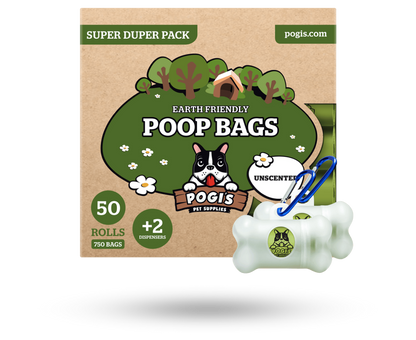 Pogi’s Earth-Friendly Dog Poop Bags Pack +2 Dispensers