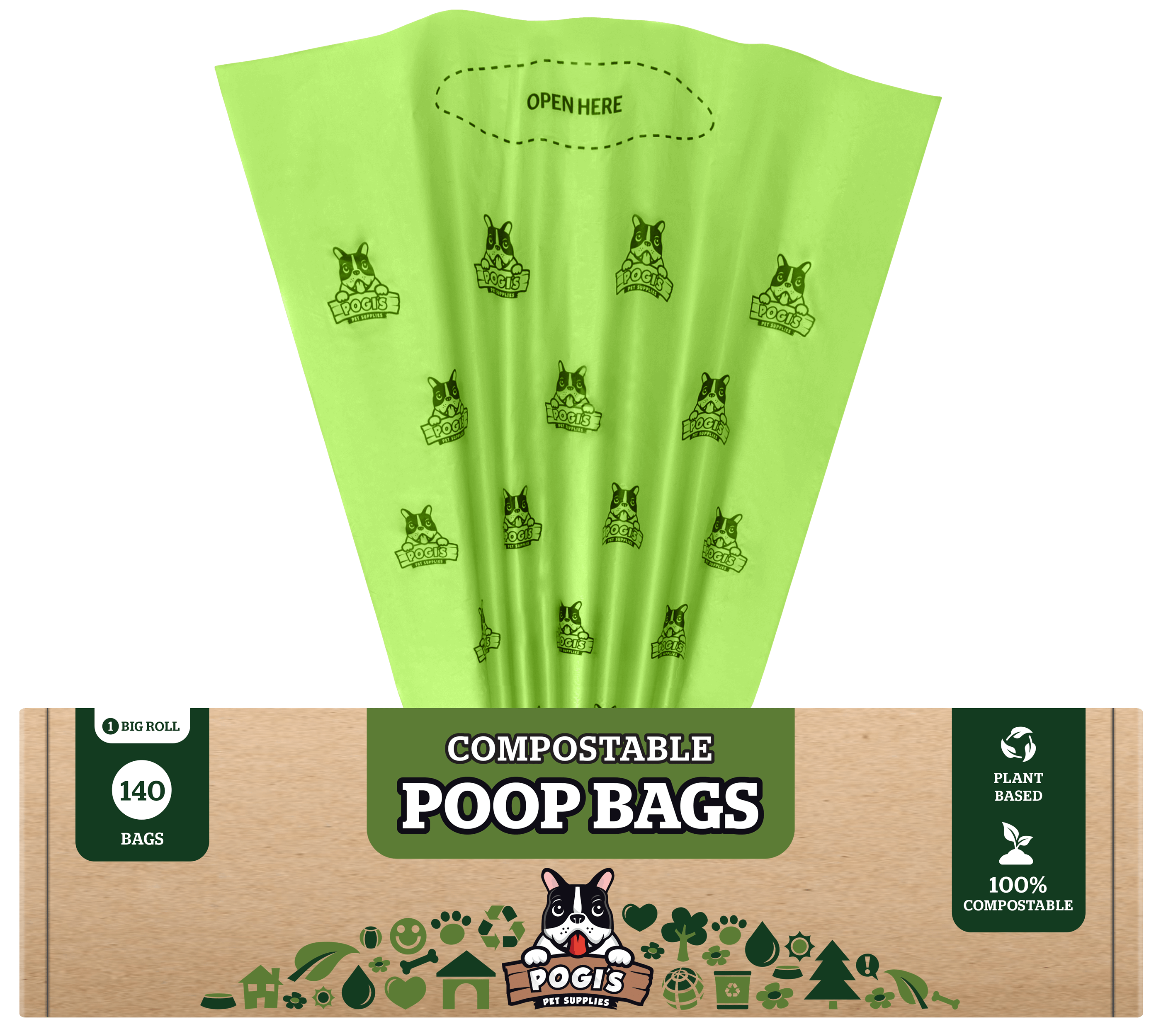 Buy Wholesale China Wholesale Eco Friendly Dog Poop Bags Biodegradable  Compo-stable Durable Disposable Plastic Custom Pet Waste Dog Poop Bags &  Dog Poop Bags at USD 0.2 | Global Sources