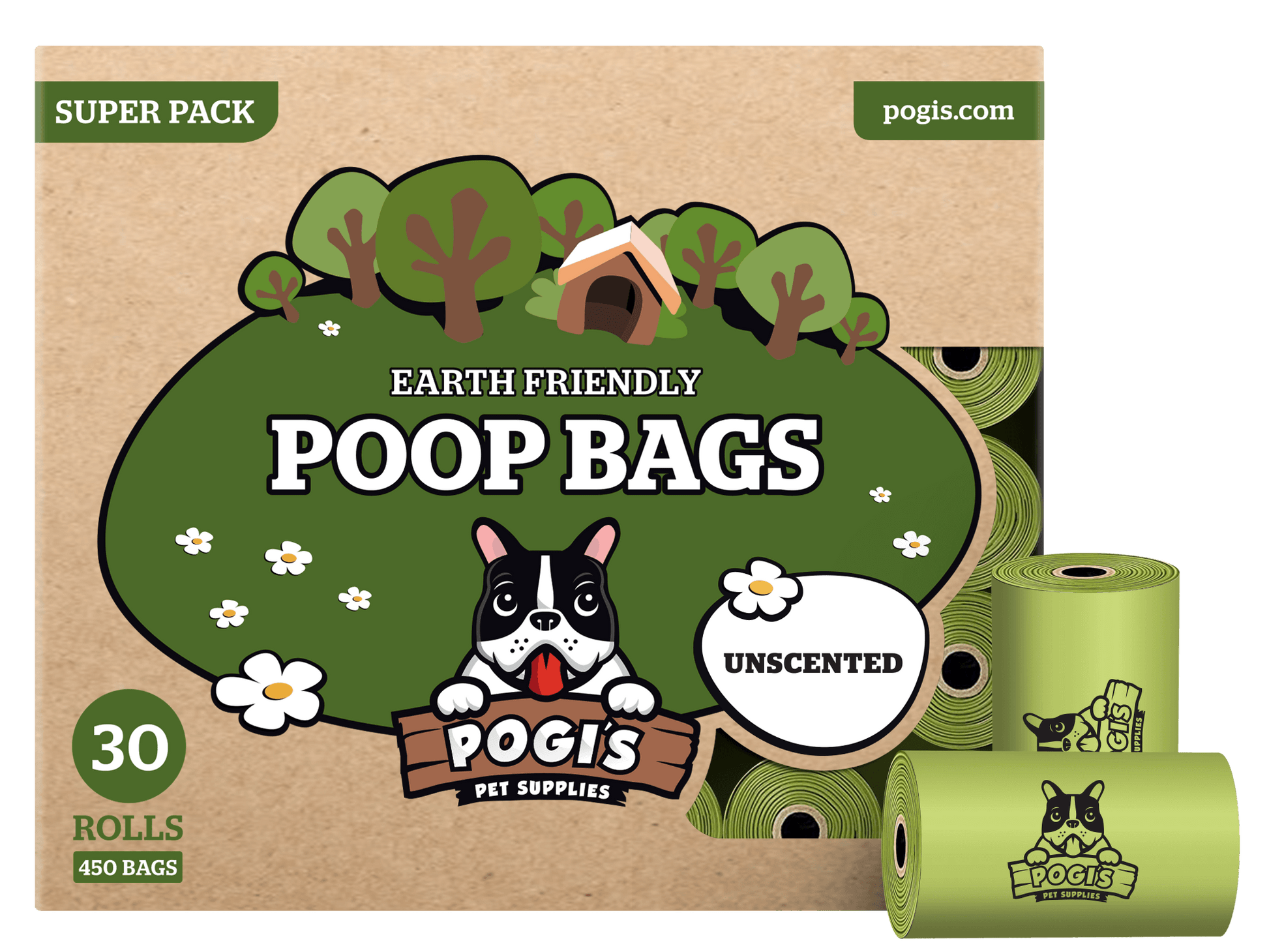 Poop Bags single bulk roll dog waste bags
