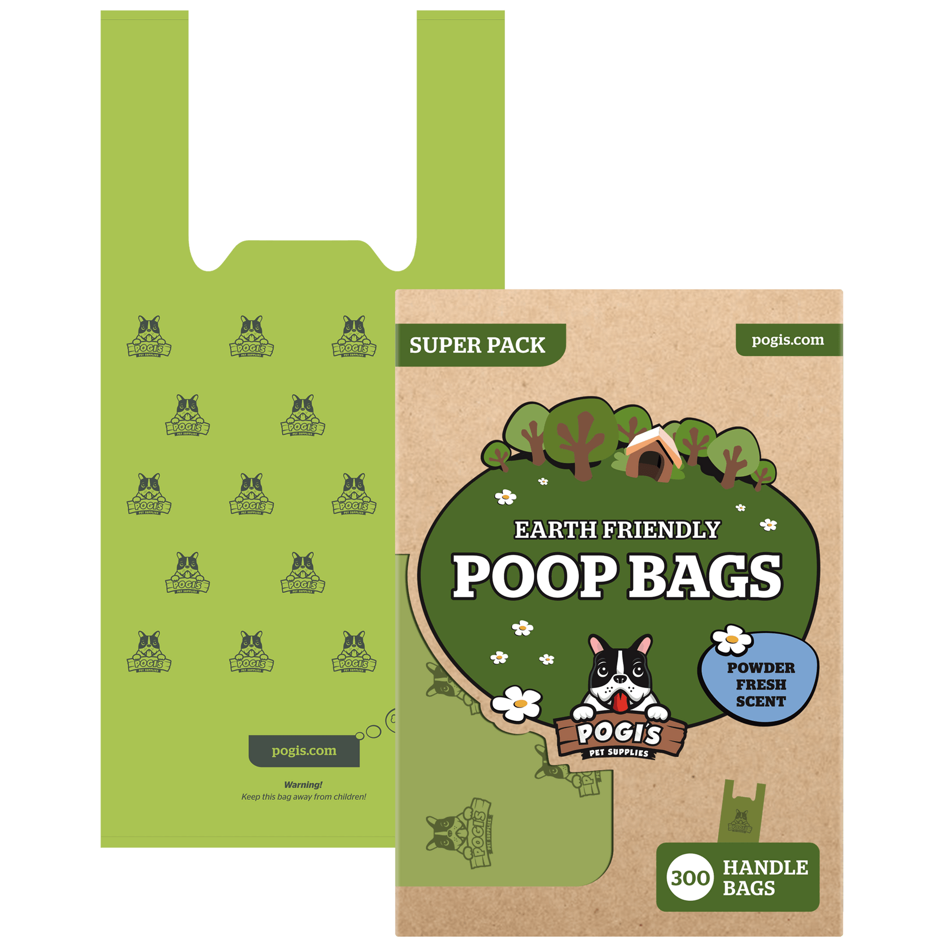 Earth friendly top poop bags